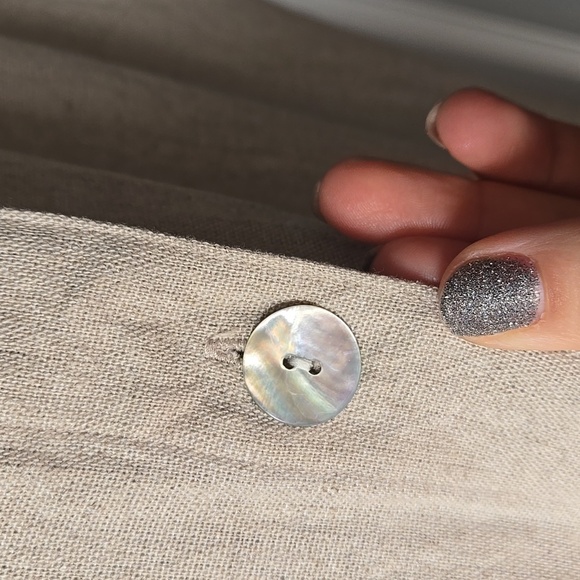 St. John's Bay Linen Blend Sleevelss Button Down Midi Dress - Picture 3 of 7